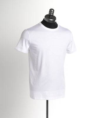 Derek Rose Micro Modal 'Basel' White T-Shirt