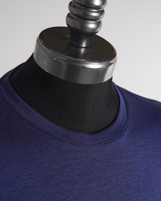 Desoto Cobalt Blue Pique Crewneck T-Shirt