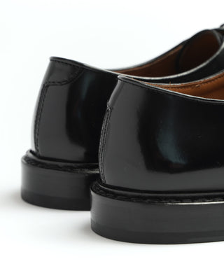 Doucal's Black Polished Deep Burnish Derby Shoe