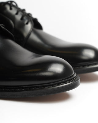 Doucal's Black Horse Leather Derby Shoe