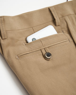 Echizenya Taupe Cotton Tech Moleskin Japanese Pants