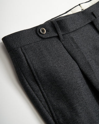 Melange Wool Pleated Dress Pants / Grey