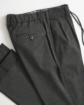 Heather Jersey Cotton Drawstring Pants / Grey
