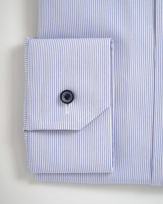Striped Twill Contemporary Shirt / Blue