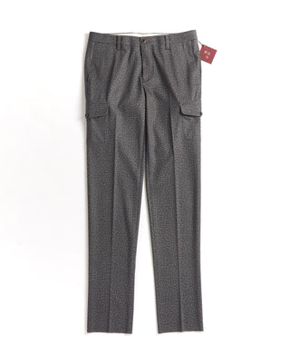 Echizenya Grey Printed Compact Jersey Cargo Pants