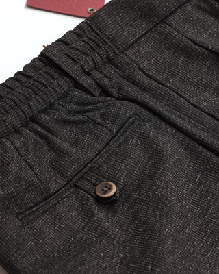 Echizenya Grey Black Printed Comfortable Superstretch Jersey Drawstring Pants 