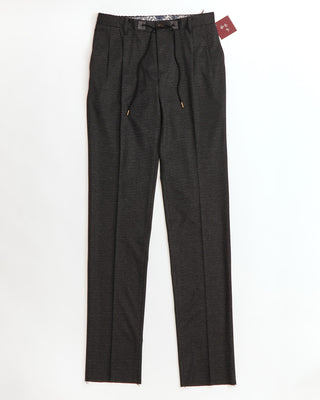 Echizenya Grey Black Printed Superstretch Drawstring Pants 
