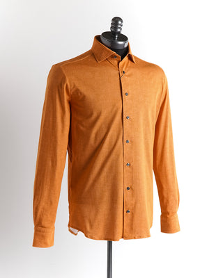 Emanuel Berg Orange Albini '4Flex' Technical Stretch Shirt