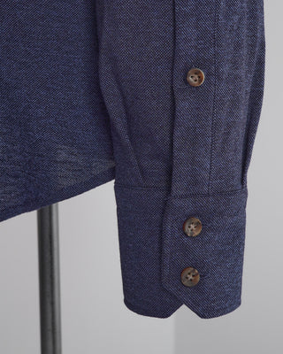 Emanuel Berg Indigo Melange Stretch Shirt