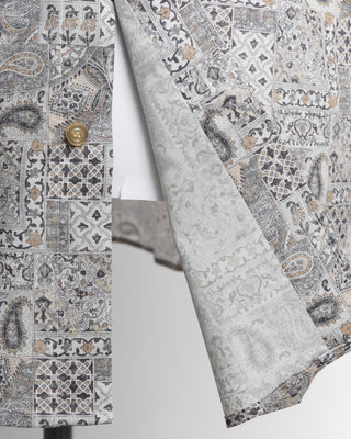 Emanuel Berg Baroque Tile Stretch Lightweight Cotton Poplin Shirt