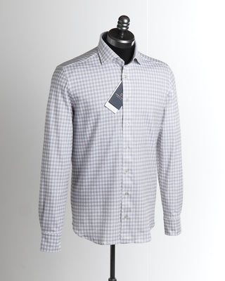 Emanuel Berg Modern Fit 4Flex Grey Check Shirt