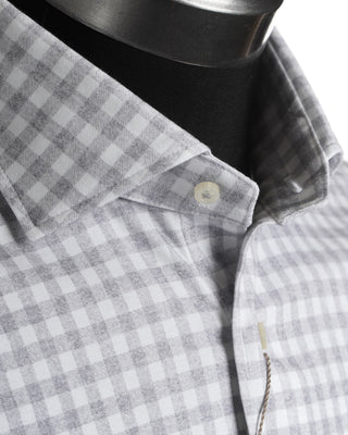 Emanuel Berg Modern Fit 4Flex Grey Stretch Check Shirt