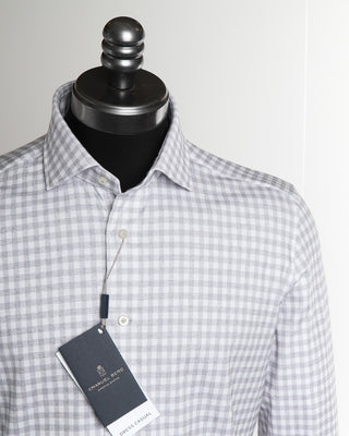 Emanuel Berg Modern Fit Grey Check Shirt