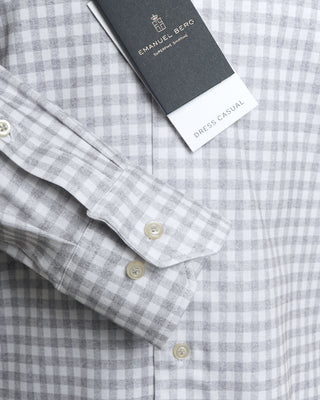 Emanuel Berg Modern Fit Grey Check Shirt