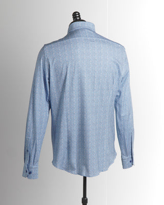 Emanuel Berg Modern Fit 4Flex Blue Petal Print Shirt 
