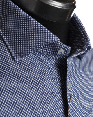 Emanuel Berg Modern Fit 4Flex Navy Dot Stretch Shirt
