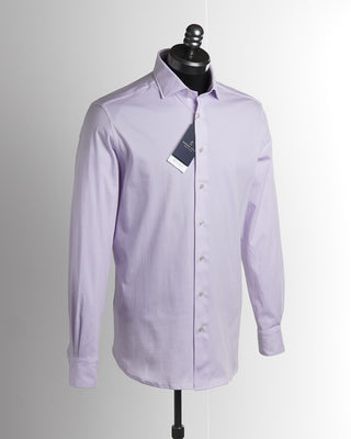 Emanuel Berg Moderm Fit 4Flex Purple Starburst Print Shirt