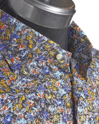 Emanuel Berg Modern Fit Lightweight Cotton Floral Print Shirt 