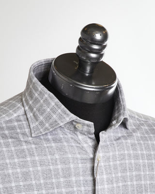 Emanuel Berg Modern Fit 4Flex Grey Plaid Shirt
