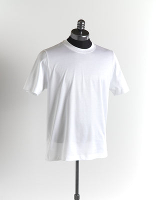 Eton White 'Filo di Scozia' Cotton Jersey Slim Fit T-shirt