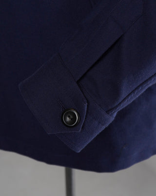 Eton Navy Cotton Twill Relaxed Fit Overshirt