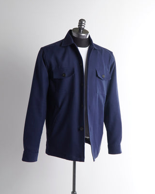 Eton Navy Two Face Twill Relaxed Fit Overshirt