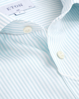 Eton Mint Green Bengal Stripe Oxford Shirt 