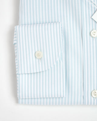 Eton Mint Bengal Stripe Oxford Slim Shirt 