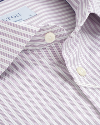 Eton Purple Stripe Stretch Contemporary Shirt