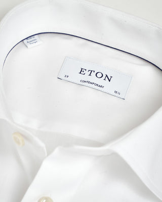 Eton White Signature Twill Contemporary Shirt 
