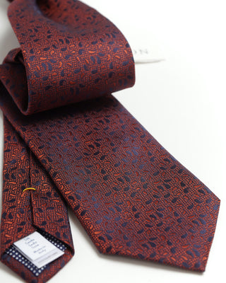 Eton Tonal Red Mini Paisley Jacquard Tie