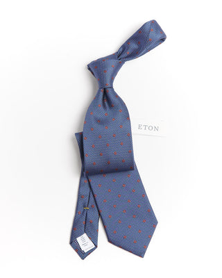 Eton Light Blue Neat Jacquard Tie 