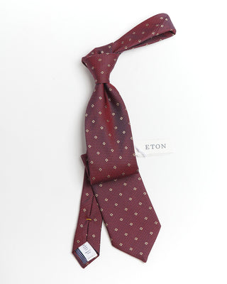 Eton Red Neat Jacquard Tie
