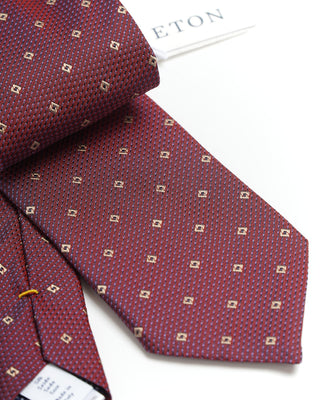Eton Red Neat Jacquard Silk Tie