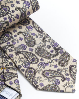 Eton Brown Paisley Printed Tie