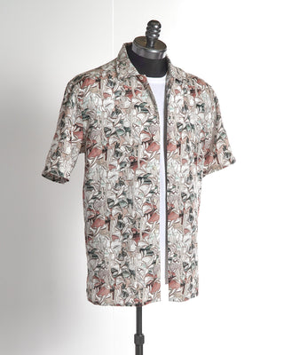 Eton Linen Desert Print Resort Regular Fit Shirt