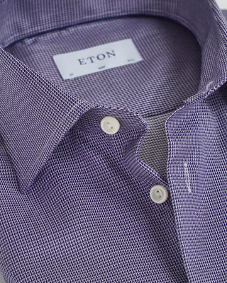 Eton Navy Micro Neat Slim Shirt