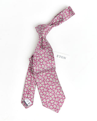 Eton Fuschia Floral Silk Tie