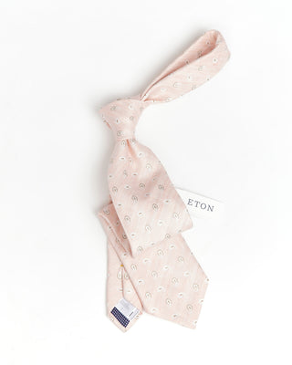 Eton Pink Paisley Print Silk Tie