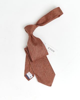 Eton Rust Silk & Linen Tie
