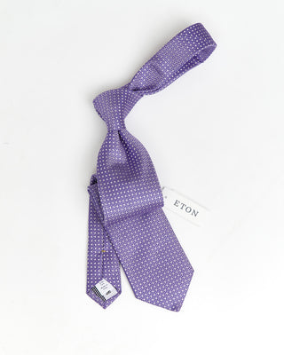 Eton Purple Geometric Silk Tie