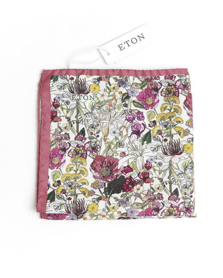 Eton Flora & Fauna Print Silk Pocket Square