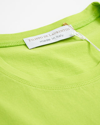Washed Cotton Crewneck T-Shirt / Lime