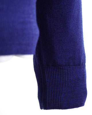 Ferrante Cobalt Blue 12 Gauge Garment Dyed Wool Sweater