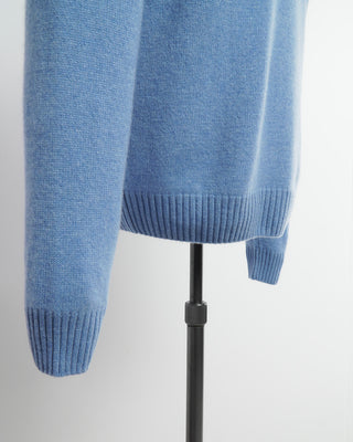 100% Cashmere 7 Gauge Button Mock Sweater