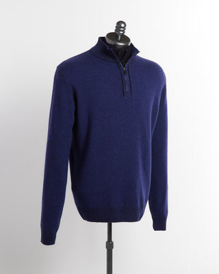Merino Wool Zip Mock Insert Sweater