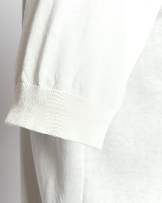Filippo De Laurentiis  Cream Crepe Cotton Polo Shirt 