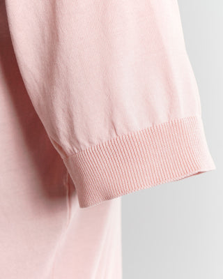 Filippo De Laurentiis Standup Collar Light Pink Cotton Polo Shirt 