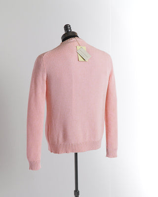 Filippo De Laurentiis Ultra Lightweight Giza Cotton Pink Crewneck Sweater