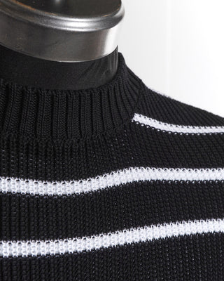 Filippo De Laurentiis Cotton Striped Crewneck Sweater 